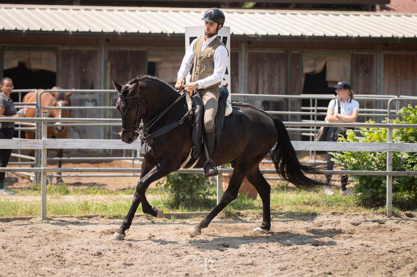 istruttore Pietro a cavallo